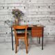 Bureau en bois et metal