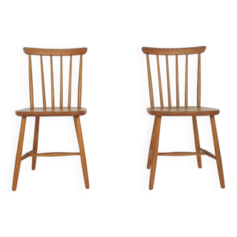 Set of two spindle back chairs, The Netherlands 1950's