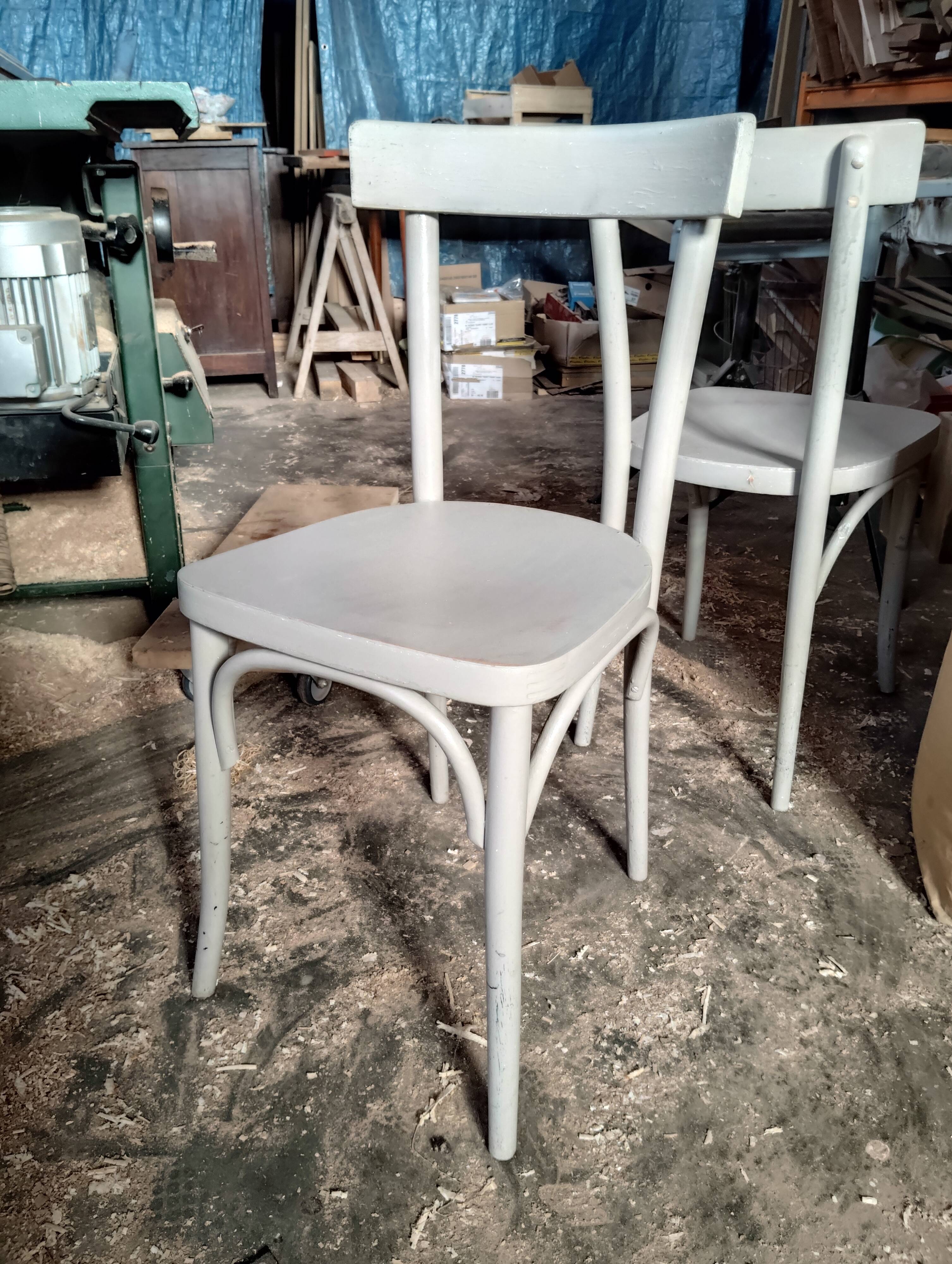 4 mismatched bistro chairs