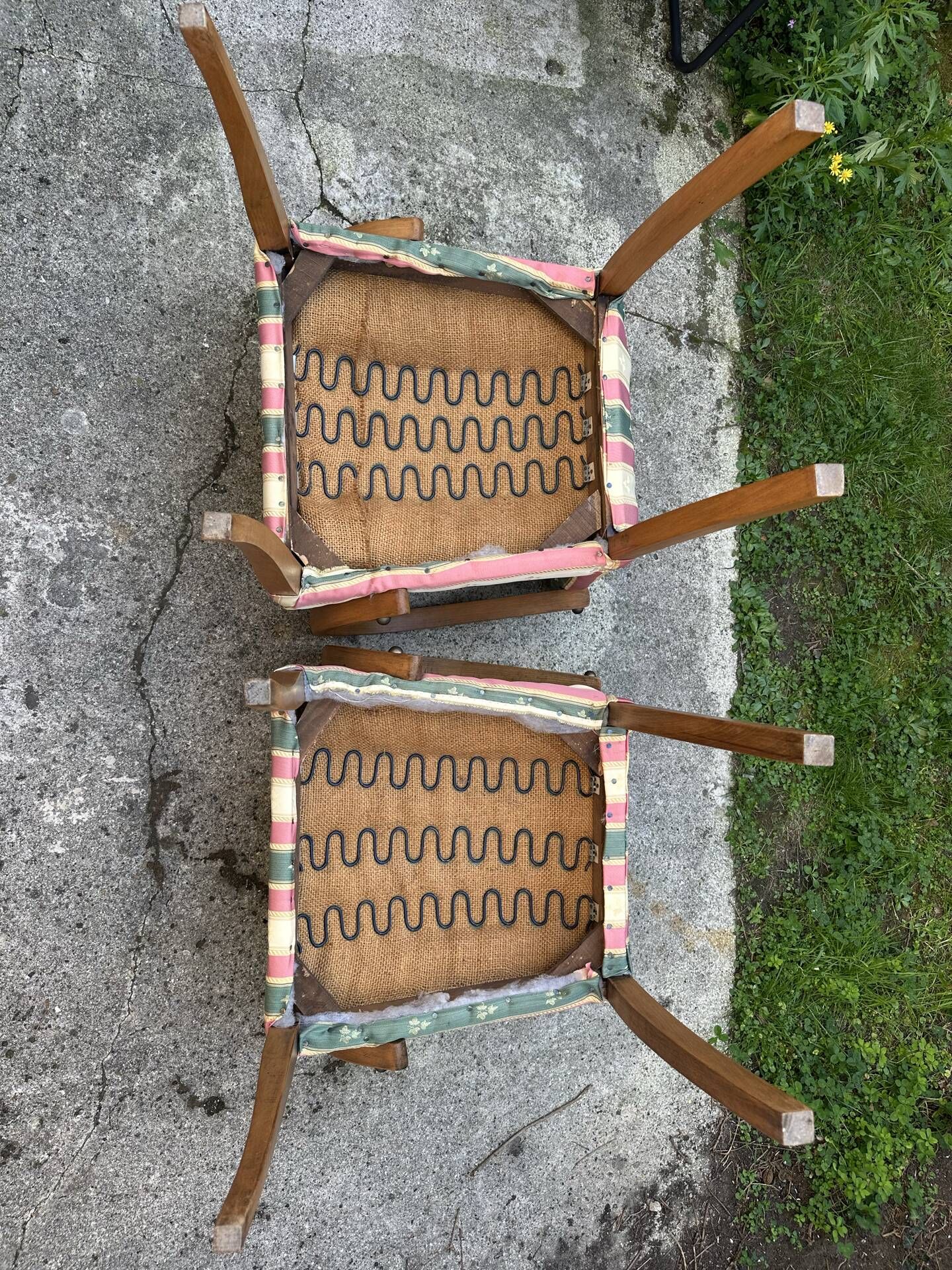 Pair of bridge armchairs from the 1950s – Bent wood