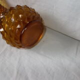 Vase en verre jaune