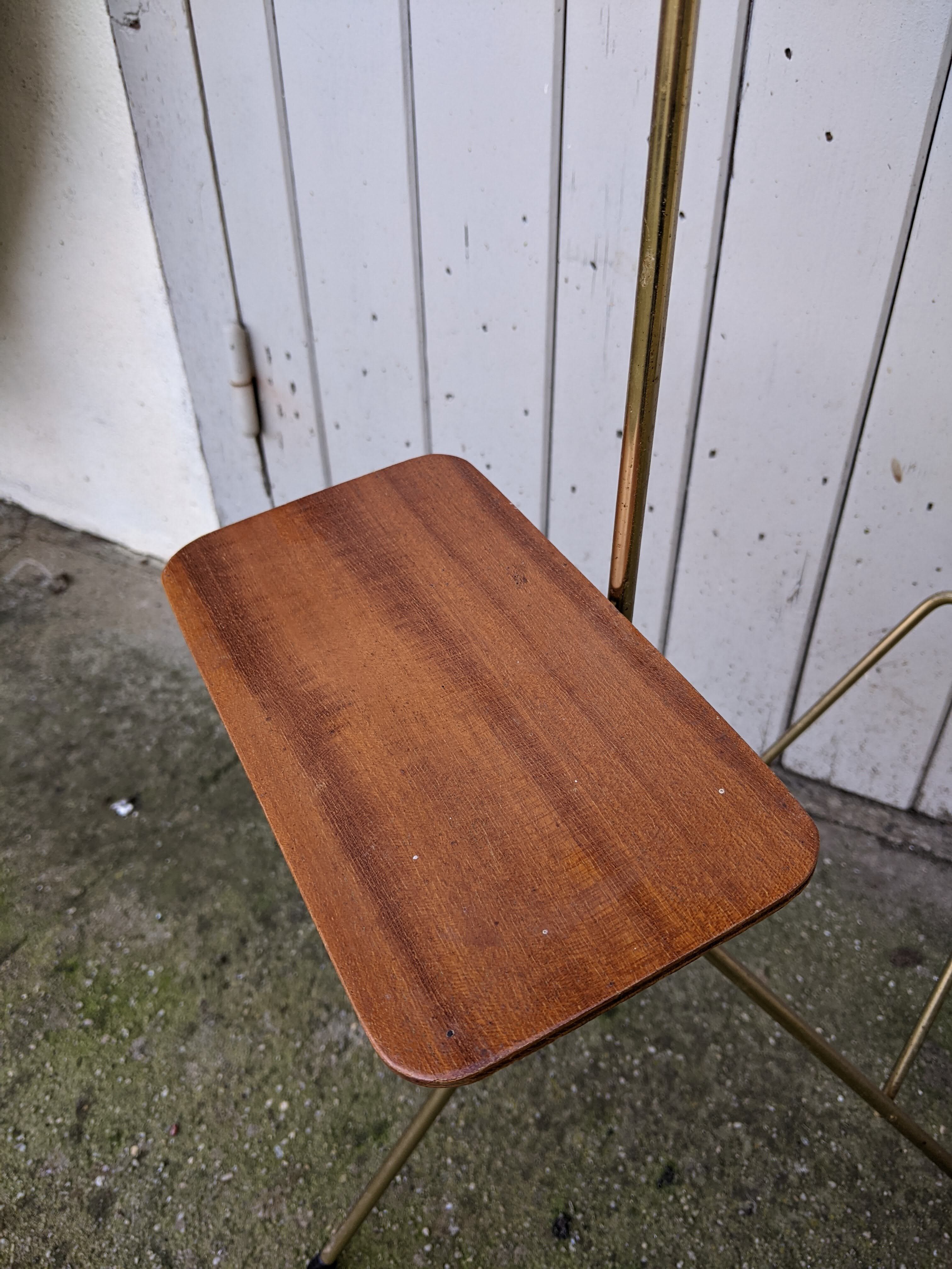 Old vintage brass tripod magazine ashtray
