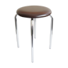 Brown stool with chrome frame