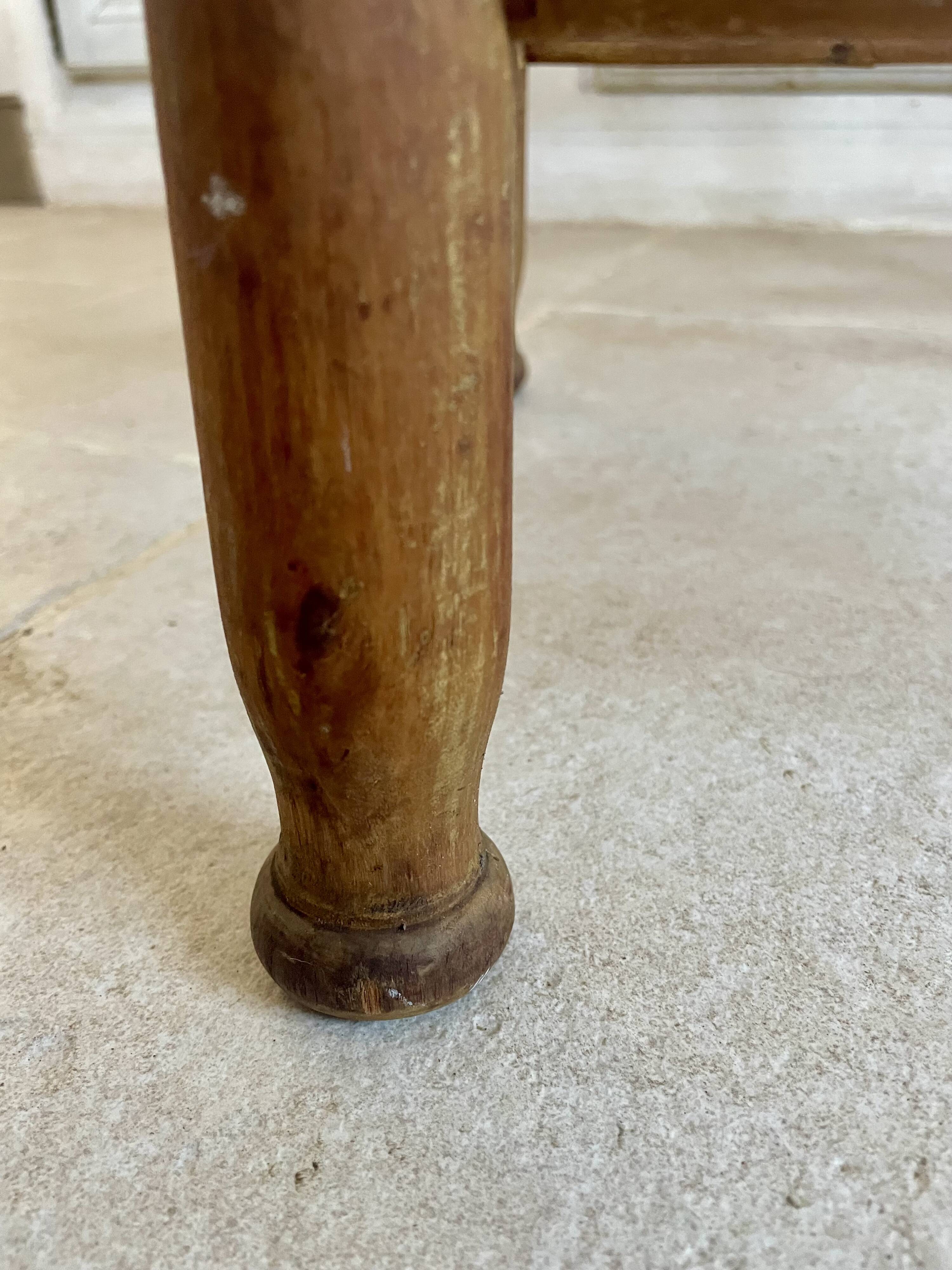 Old wooden bar stool