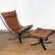 Falcon armchair and ottoman sound, Sigurd Ressell, 70s
