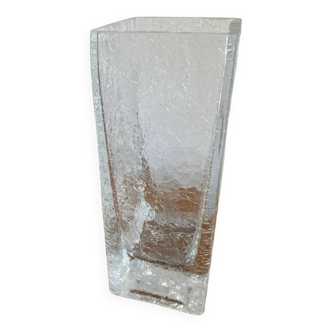 Cracked glass vase