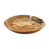 Round teak dish