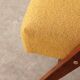 Vintage armchair, mustard yellow, curly zigzag pattern, set of 2