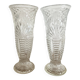 Paire de vases vintage en verre moulé