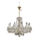Lustre tchèque en cristal taillé, 12 bras