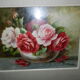 Tableau aquarelle encadrée sous verre  signée Madeleine Renaud