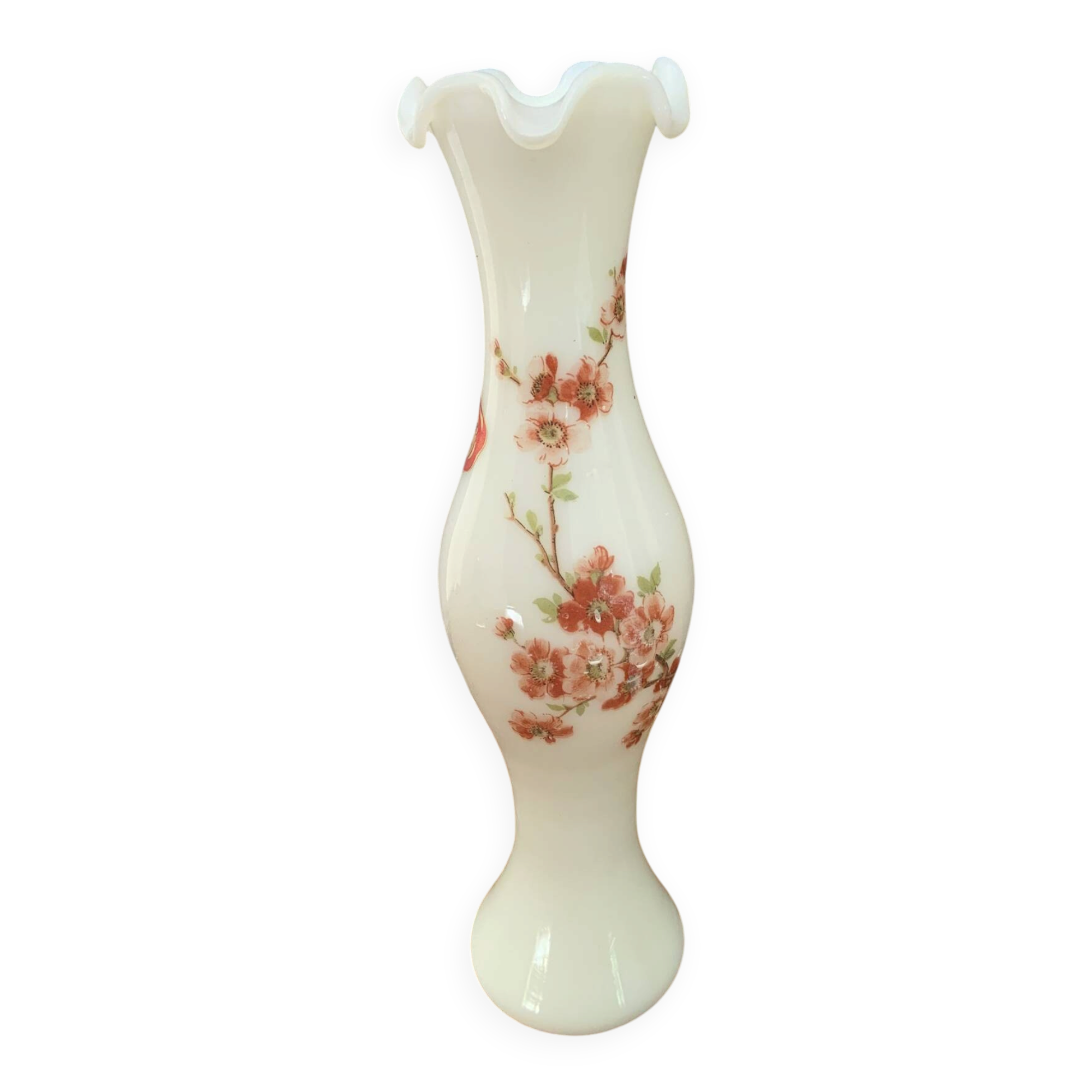 Vintage opaline Florentine Stelvia soliflore vase