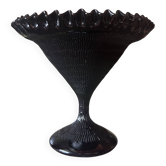 Coupe sur pied en opaline noire Art déco, années 1930