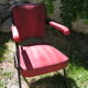 Chaises en skaï rouge années 60