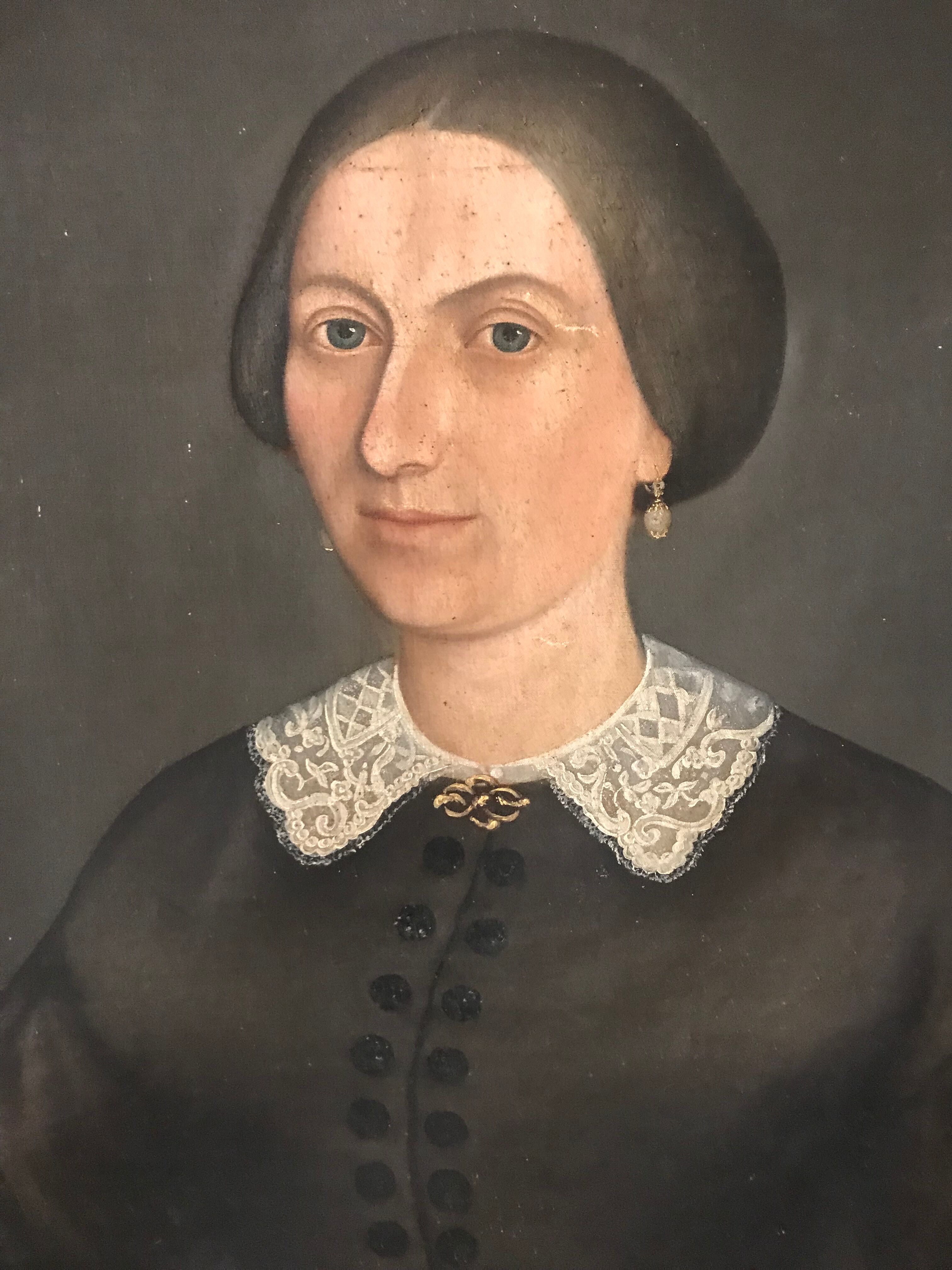 Portrait of a woman oil on canvas 19th