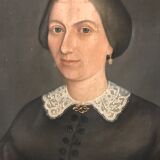 Portrait of a woman oil on canvas 19th