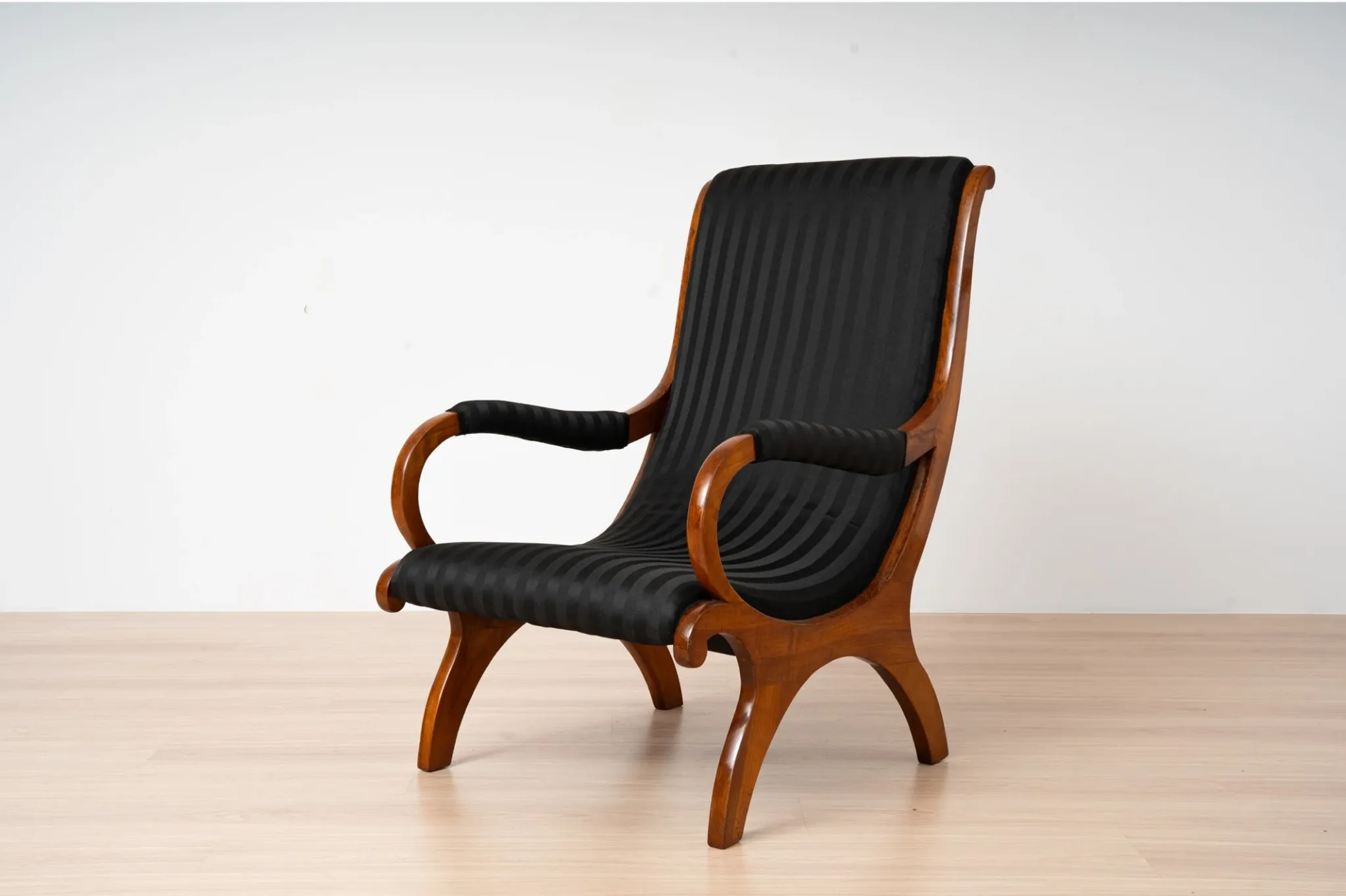 19th-Century Biedermeier Cherrywood Armchair, Germany, circa 1830-1850