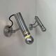Pair of vintage adjustable wall lights, chromed metal, France 1970