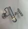 Pair of vintage adjustable wall lights, chromed metal, France 1970