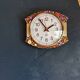 Vintage silent wall pendulum clock 70s "Japy electric flowers"