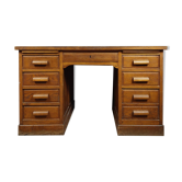 Bureau plat en caissons vintage
