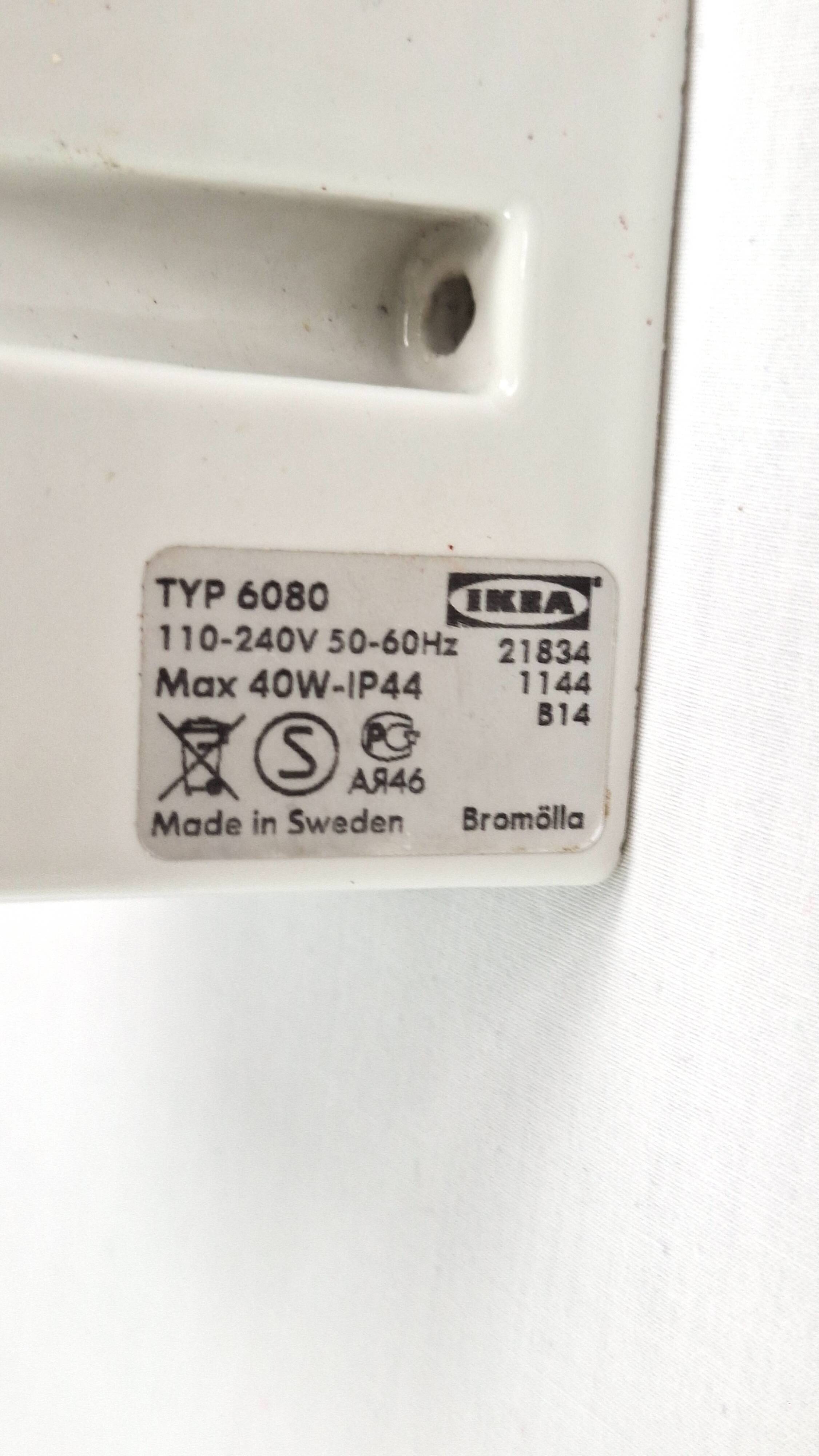 Vintage ceramic IFO wall light bathroom bedside Midcentury