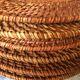 Set of 6 wicker and rattan undertributions
