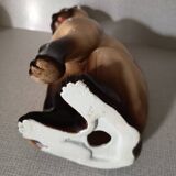 Ceramic cat statue