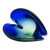 Murano Ashtray Flavio Poli Sommerso Blue Green Design 50s