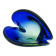 Murano Ashtray Flavio Poli Sommerso Blue Green Design 50s