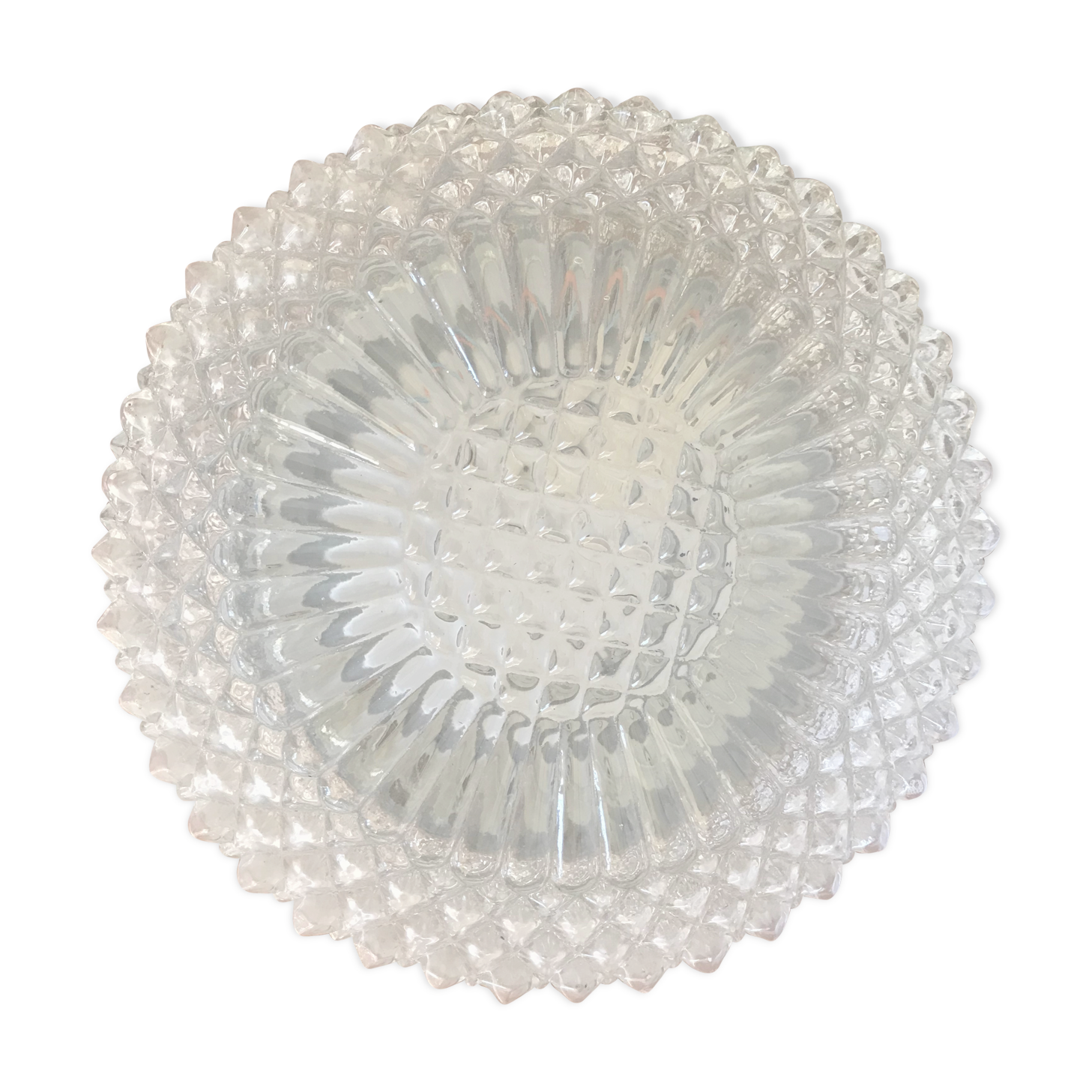 Glass ceiling light circa 1960