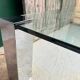 Vintage modernist coffee table in glass and chrome