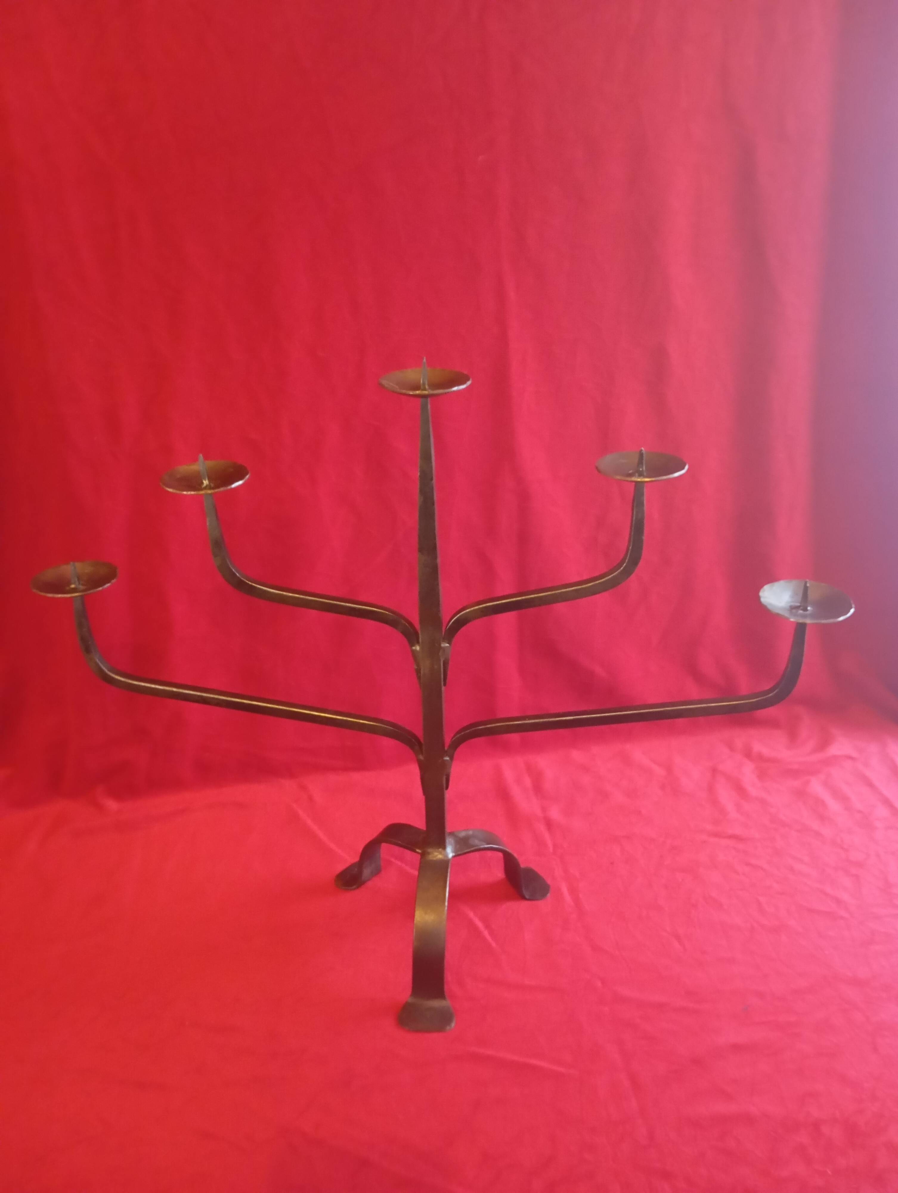 Wrought iron candelabra