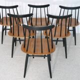 Set of Fanett chairs Scandinavian design by Ilmari Tapiovaara