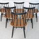 Set of Fanett chairs Scandinavian design by Ilmari Tapiovaara