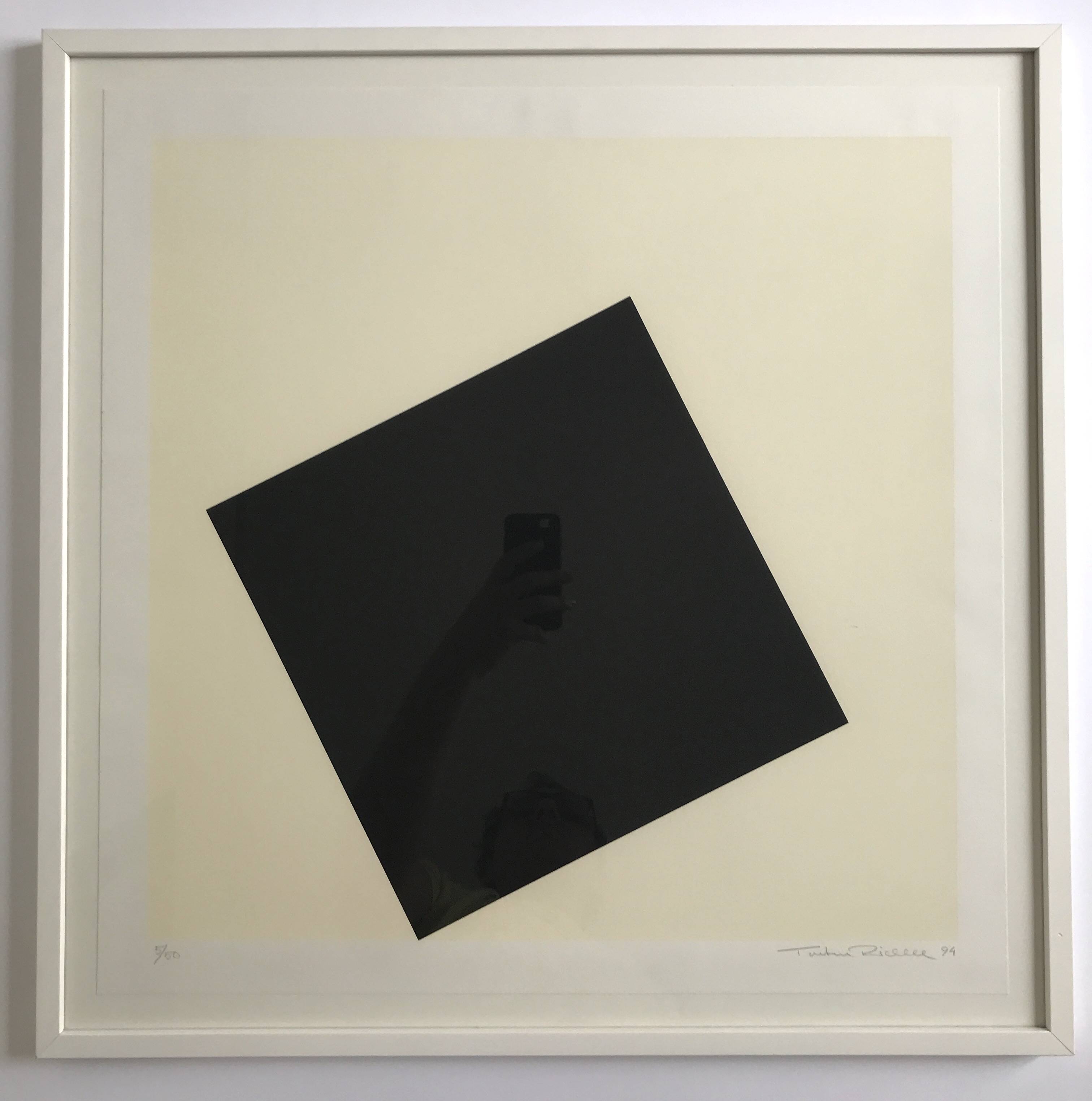 20th Century School, Black square on white background, 1994. Original signed print