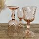 6 "Rosaline" vintage liqueur glasses by Luminarc