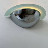 Pair of vintage wall lights, chrome and altuglass, Sweden 1970