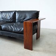 Rare rosewood 3-seater sofa by Afra e Tobia Scarpa for Maxalto