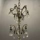 Lustre italien antique en cristal d’argent, années 1940