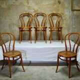 Set of 5 bistro chairs by Jacob and Josef Kohn