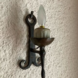 Wrought iron wall lamp