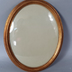 Oval frame curved glass gilded wood gold leaf 34x28 foliage 29.5x23.5 cm SB