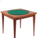 Mid-century square game table, italy, 1960s