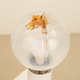 Italian lamp with its head in opaque glass & caramel 70's