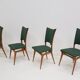 Set of 8 vintage wooden chairs, Italian design of the years 1960/70
