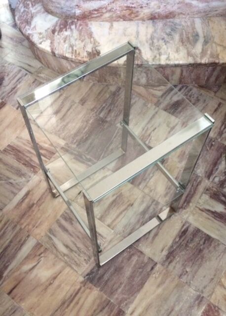 Sellette chrome metal sofa tip