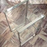 Sellette chrome metal sofa tip