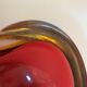 Ashtray sommerso red doubled yellow