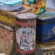 Set of eighty-two metal food boxes 1940'